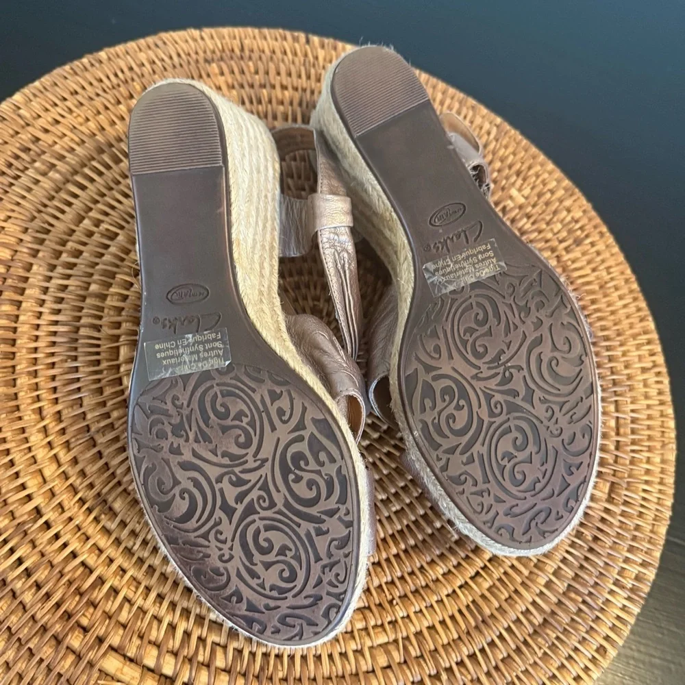 Clarks Bronze‎ Wedge Sandals